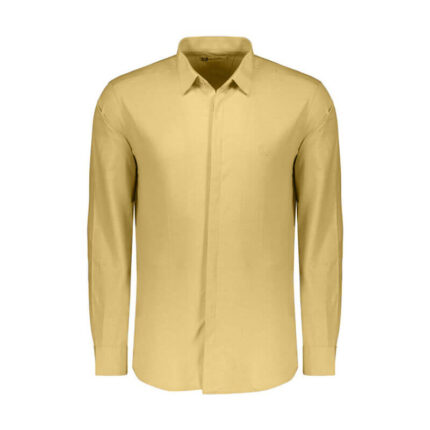 پیراهن آستین بلند مردانه - مدل دکمه نامرئی