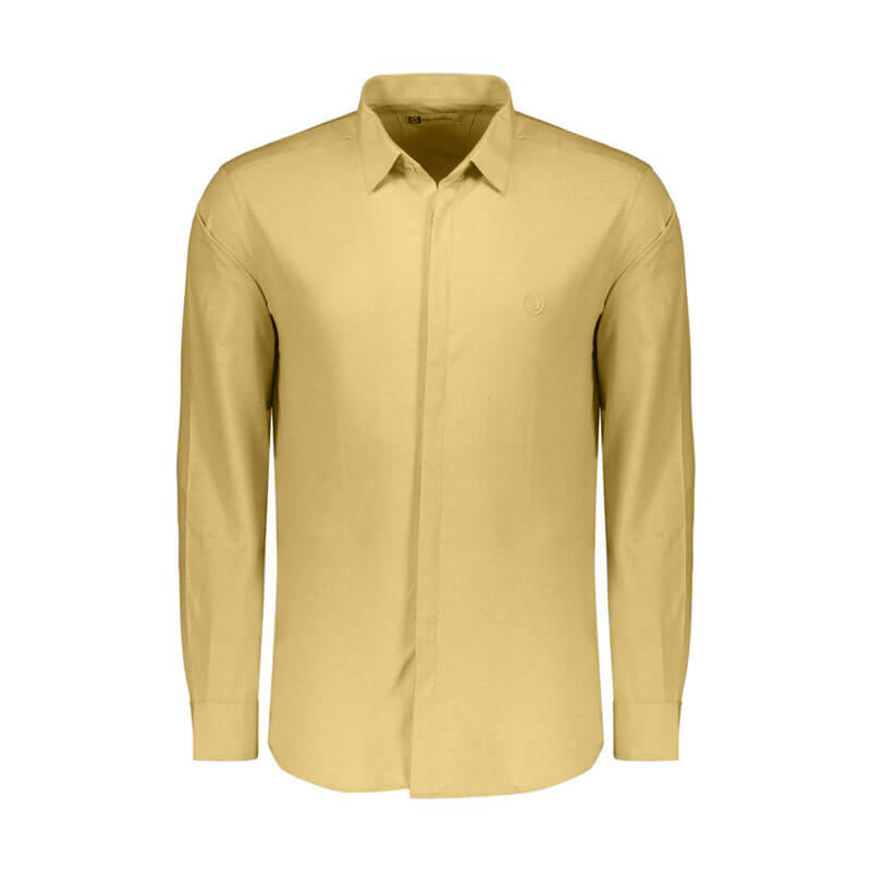 پیراهن آستین بلند مردانه - مدل دکمه نامرئی